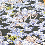 Cotton Muslin Inkjet Fabric - Sarara Youkai - nomura tailor