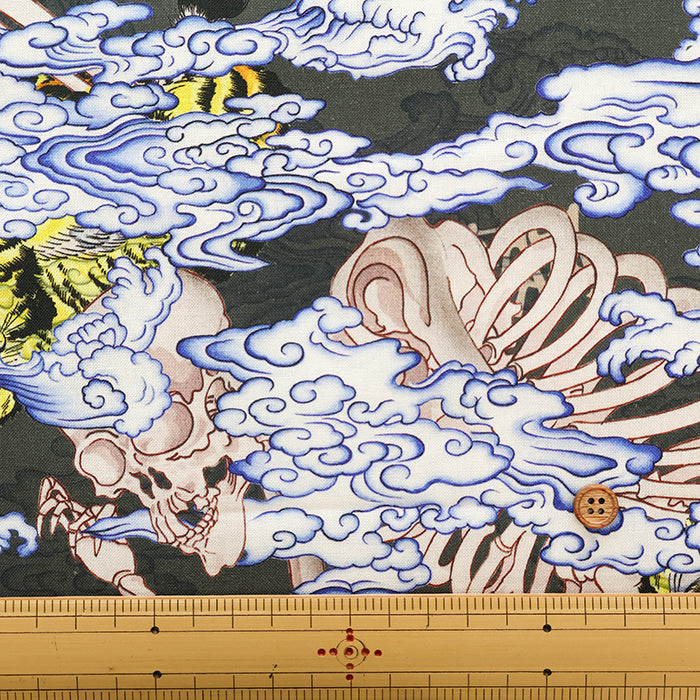 Cotton Muslin Inkjet Fabric - Sarara Youkai - nomura tailor