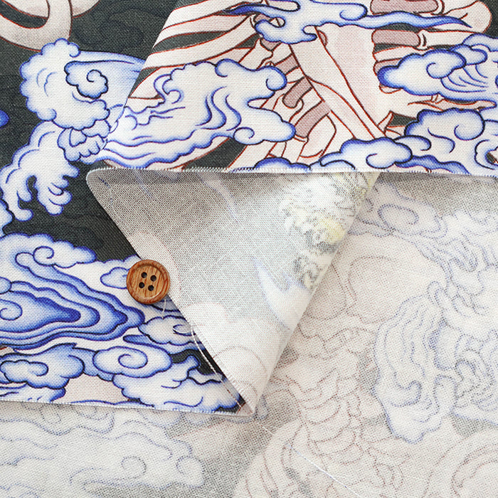 Cotton Muslin Inkjet Fabric - Sarara Youkai - nomura tailor