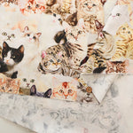 Cotton Muslin Inkjet Fabric - Sarara cat's2 - nomura tailor