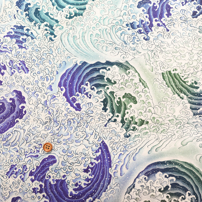Cotton Muslin Inkjet Fabric - Sarara Wave - nomura tailor