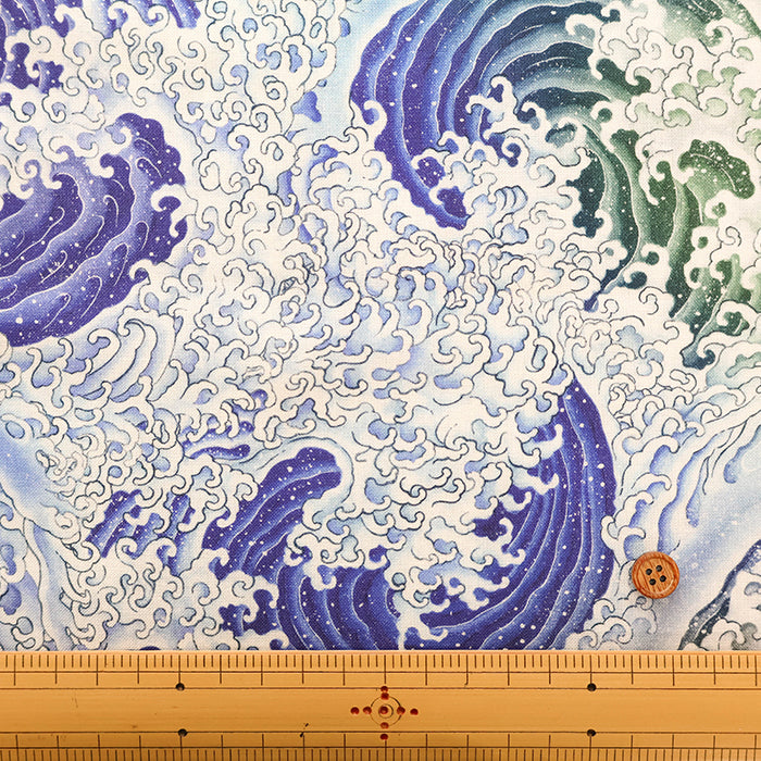 Cotton Muslin Inkjet Fabric - Sarara Wave - nomura tailor