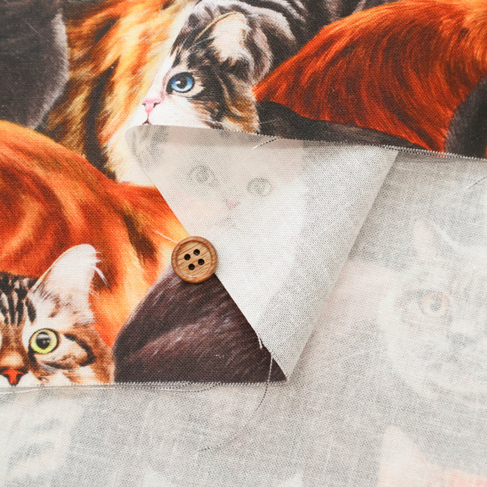 Cotton Muslin Inkjet Fabric - Sarara cat's - nomura tailor