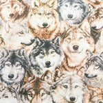 Cotton Muslin Inkjet Fabric - Sarara Wolf - nomura tailor