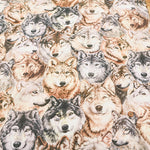 Cotton Muslin Inkjet Fabric - Sarara Wolf - nomura tailor
