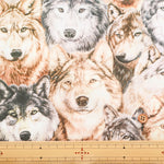 Cotton Muslin Inkjet Fabric - Sarara Wolf - nomura tailor