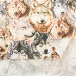 Cotton Muslin Inkjet Fabric - Sarara Wolf - nomura tailor