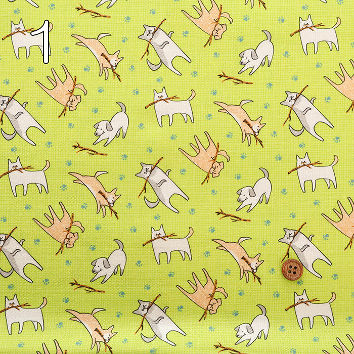 Cotton Muslin Inkjet Fabric - prism DOG - nomura tailor