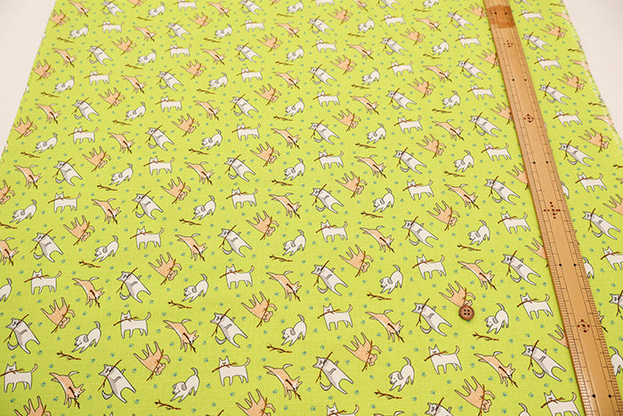 Cotton Muslin Inkjet Fabric - prism DOG - nomura tailor