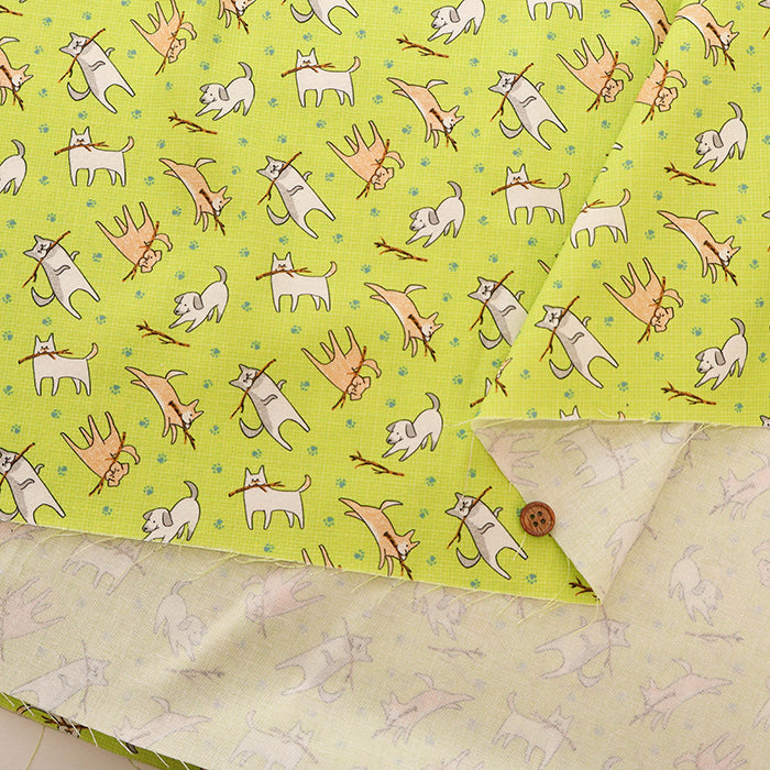 Cotton Muslin Inkjet Fabric - prism DOG - nomura tailor