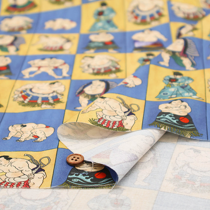 Cotton Muslin Inkjet Fabric - prism Sumo1 - nomura tailor