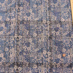 Cotton printed fabric Indigo Madras overprint - nomura tailor