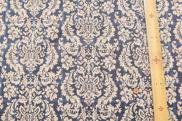 Cotton printed fabric Indigo Madras yarn-dyed fabric - nomura tailor