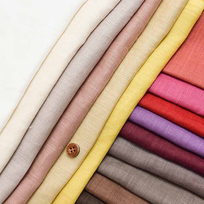 Cool Classic Processing Campfire Linen Fabric Sudden Correspondence << Warm color> - nomura tailor