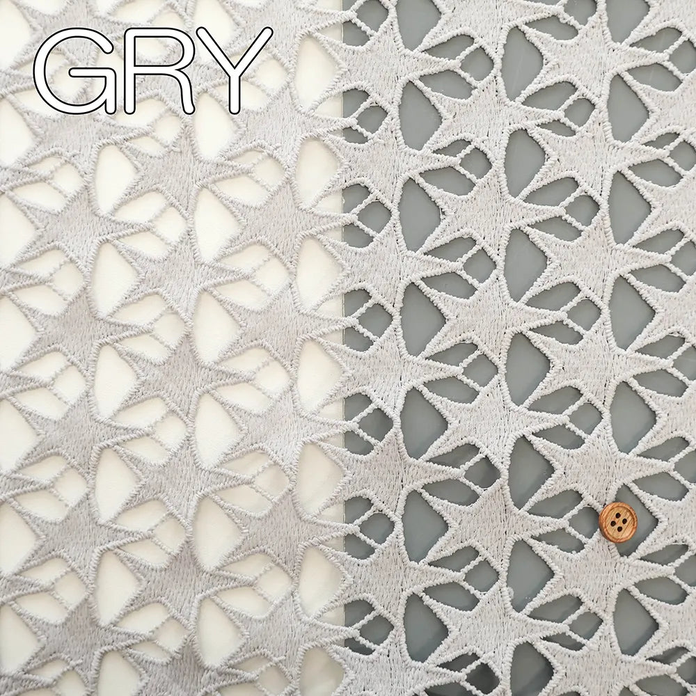 Polyester Chemical Lace Fabric - Star Pattern - nomura tailor