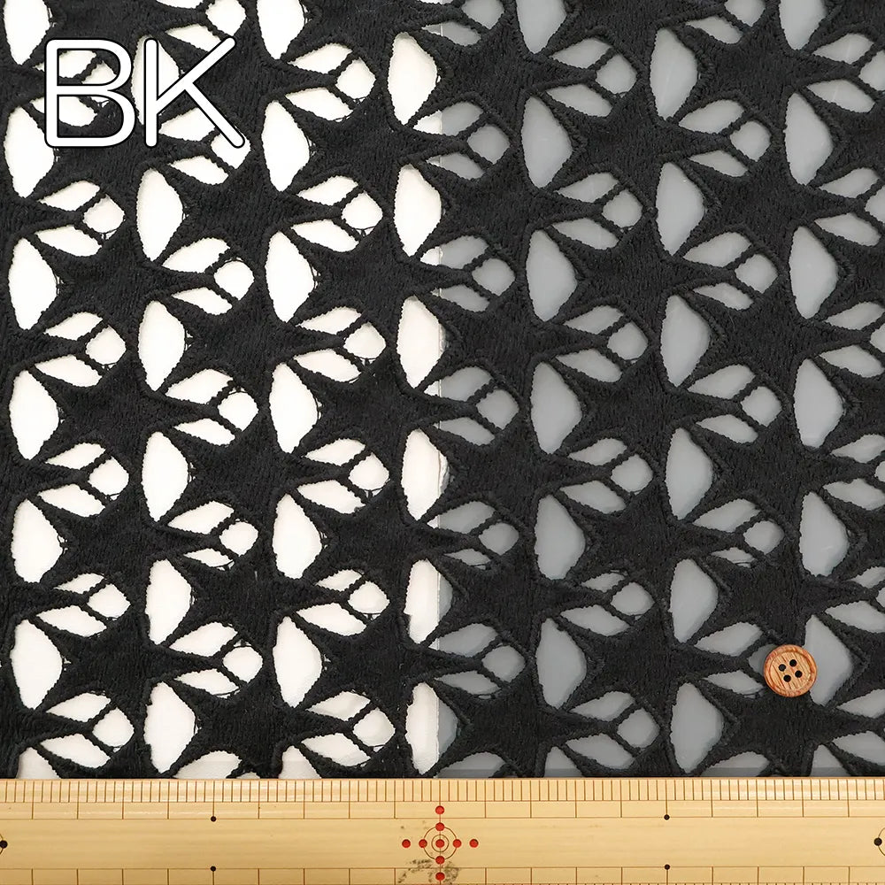 Polyester Chemical Lace Fabric - Star Pattern - nomura tailor