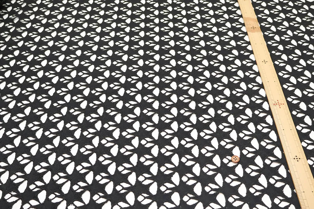 Polyester Chemical Lace Fabric - Star Pattern - nomura tailor