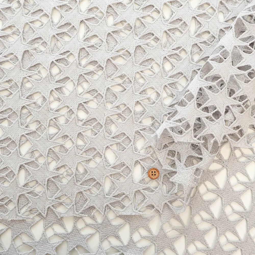 Polyester Chemical Lace Fabric - Star Pattern - nomura tailor