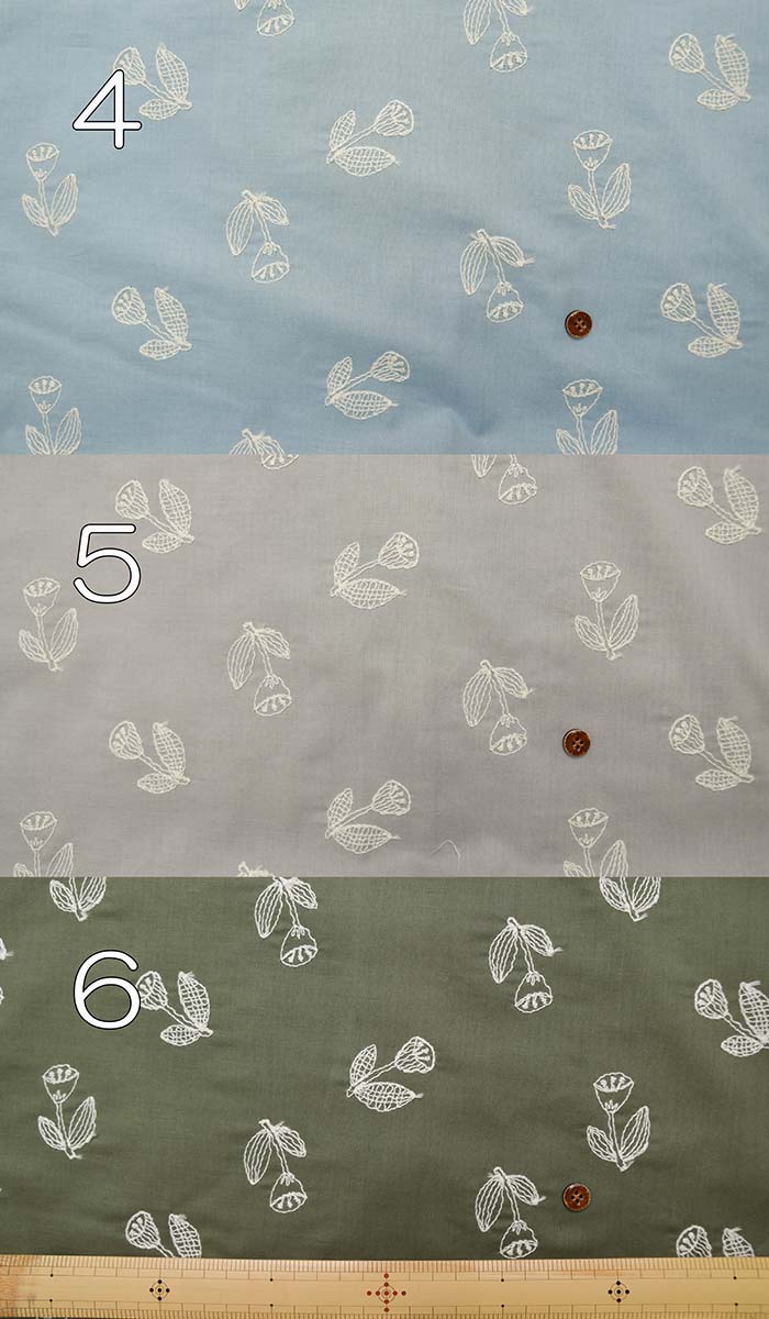 60 loan print fabric embroidery tulip - nomura tailor