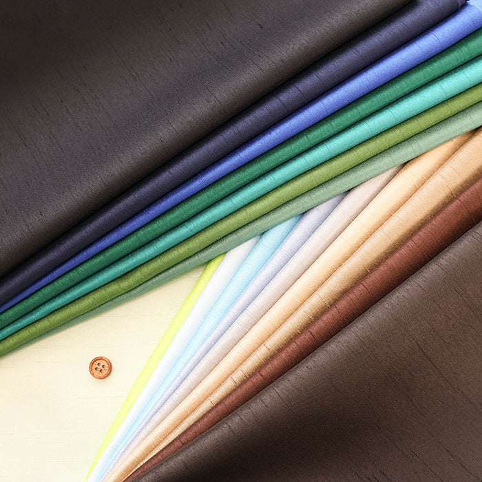 Back Satin Shantung Fabric - Plain  (Cool Tones) - nomura tailor