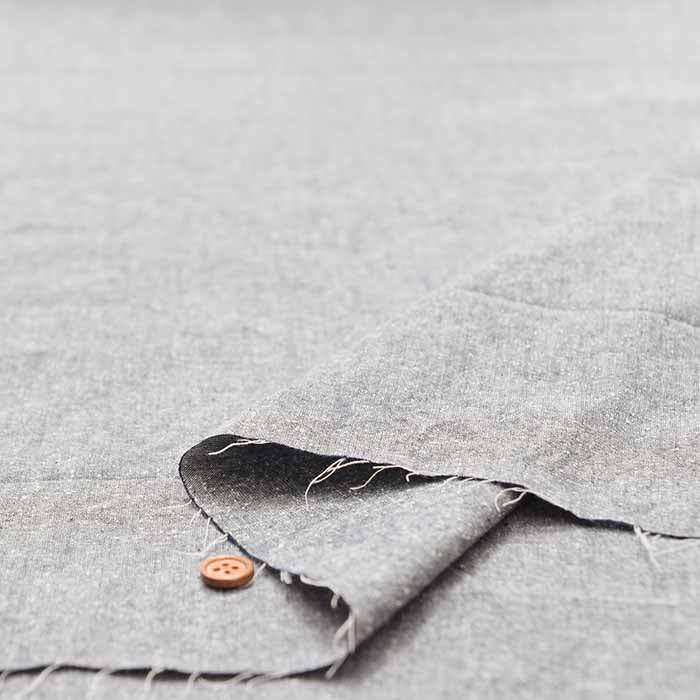 Cotton silk nep washer fabric Solid - nomura tailor