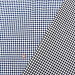 Cotton silk nep washer fabric Mini gingham - nomura tailor