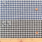 Cotton silk nep washer fabric Mini gingham - nomura tailor