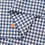 Cotton silk nep washer fabric Mini gingham - nomura tailor