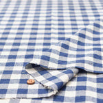 Cotton silk nep washer fabric Gingham - nomura tailor