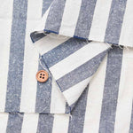 Cotton silk nep washer fabric Stripe - nomura tailor