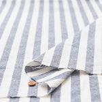 Cotton silk nep washer fabric Stripe - nomura tailor