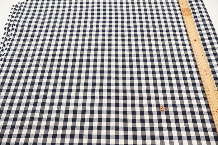 C/L Washed Weather Fabric - Gingham (Medium) - nomura tailor