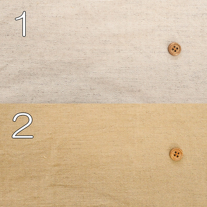 Setouchi Cotton × Hemp Vintage Herringbone Fabric - Plain