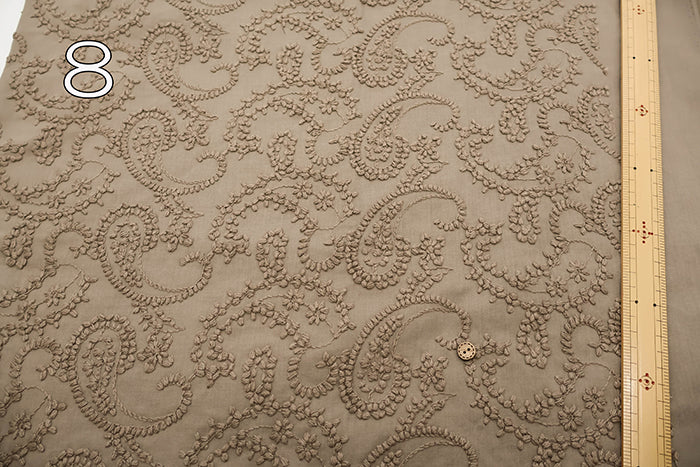 Cotton Lawn Cord Lace Fabric - Paisley - nomura tailor