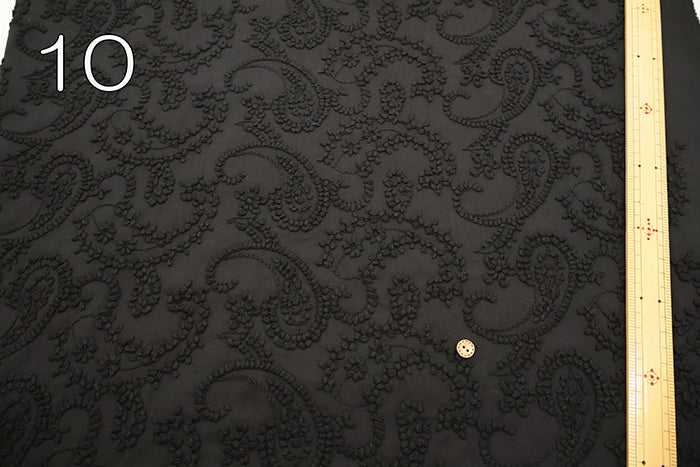 Cotton Lawn Cord Lace Fabric - Paisley - nomura tailor