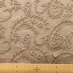 Cotton Lawn Cord Lace Fabric - Paisley - nomura tailor