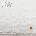 Cotton Cambric Border Lace Fabric - nomura tailor
