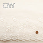 Cotton Cambric Border Lace Fabric - nomura tailor