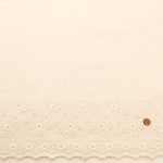 Cotton Cambric Border Lace Fabric - nomura tailor