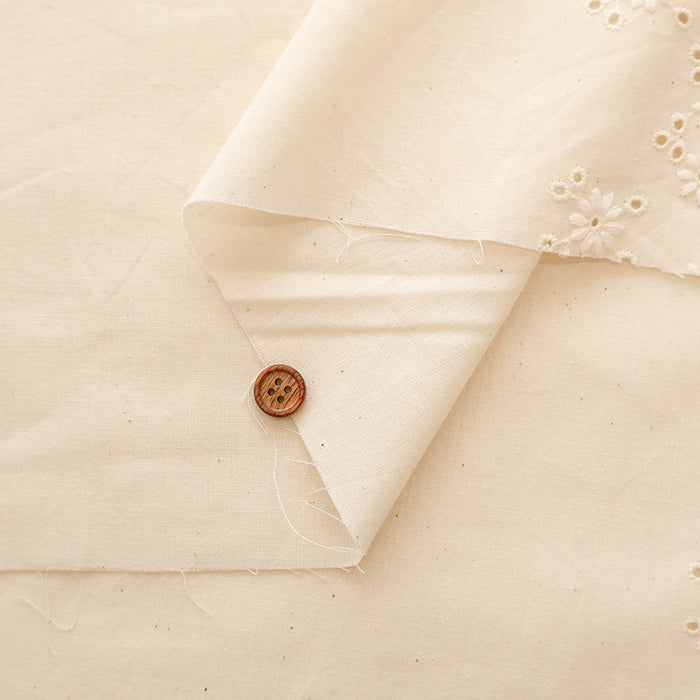 Cotton Cambric Border Lace Fabric - nomura tailor