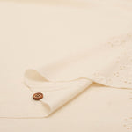 Cotton Cambric Border Lace Fabric - nomura tailor