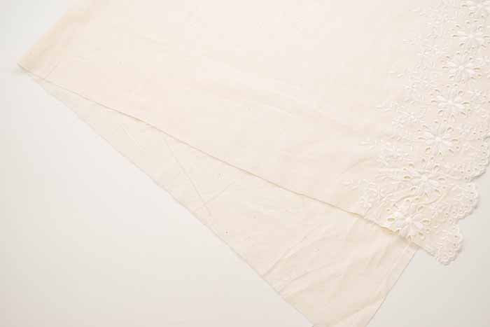 Cotton cambric border lace fabric - nomura tailor