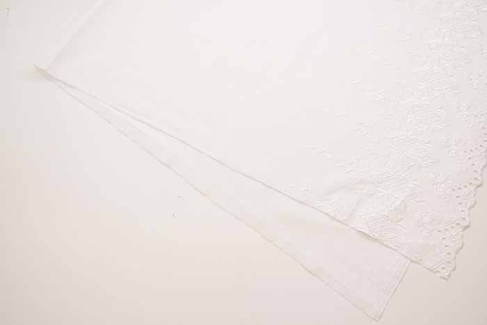 Cotton Cambric Border Lace Fabric - nomura tailor