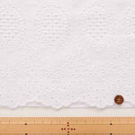 Cotton Cambric Border Lace Fabric - nomura tailor