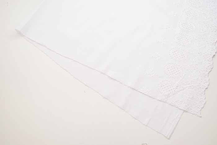 Cotton Cambric Border Lace Fabric - nomura tailor