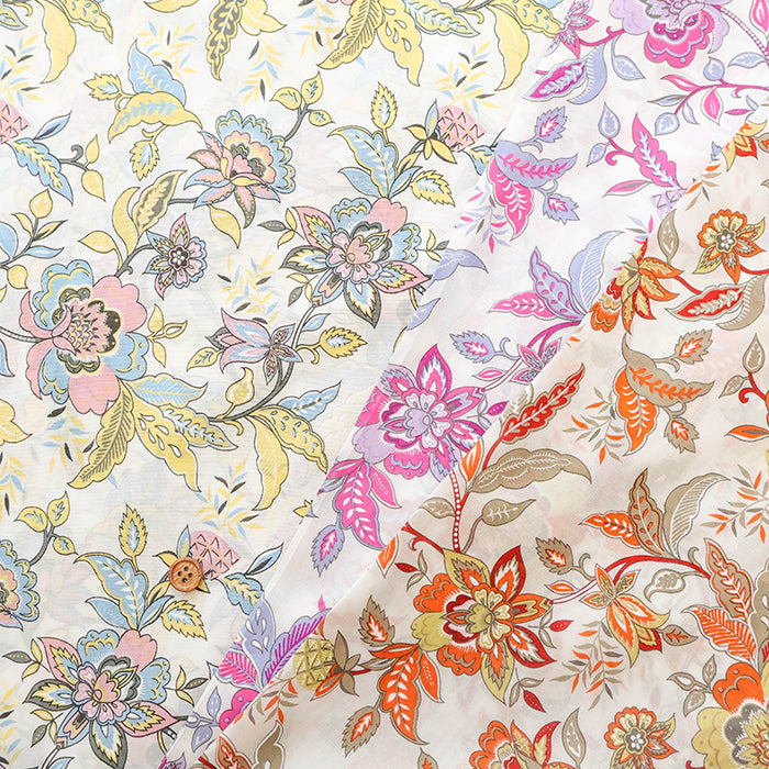 Rayon × Cotton Printed Fabric - Sarasa Style - nomura tailor
