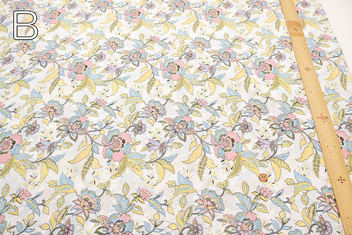 Rayon × Cotton Printed Fabric - Sarasa Style - nomura tailor