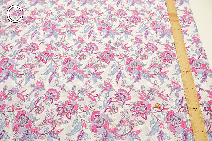 Rayon × Cotton Printed Fabric - Sarasa Style - nomura tailor
