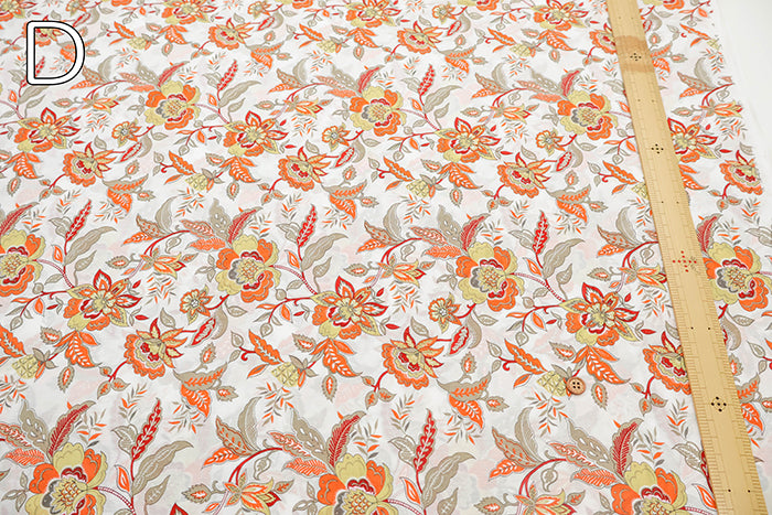 Rayon × Cotton Printed Fabric - Sarasa Style - nomura tailor