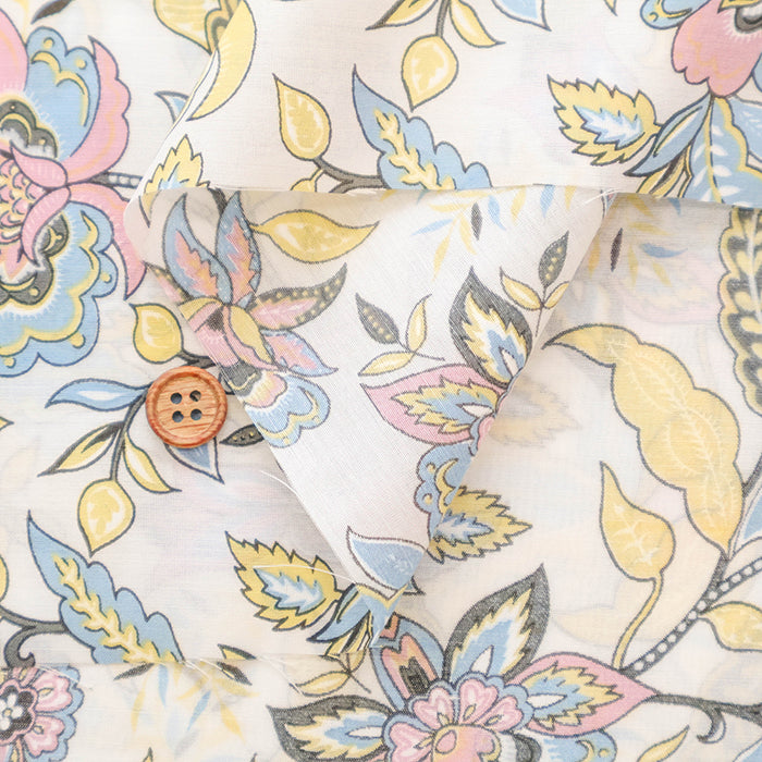 Rayon × Cotton Printed Fabric - Sarasa Style - nomura tailor